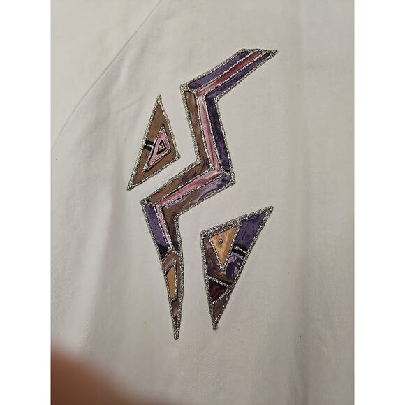 Vintage Western Jacket Southwestern Aztec Appliqué by Scottsdale Images Size S - Picture 7 of 8